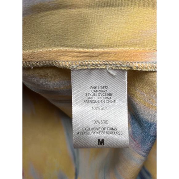 Twelfth Street By Cynthia Vincent Silk Dress Womens Medium Watercolor Blue‎ Zip - Picture 5 of 8